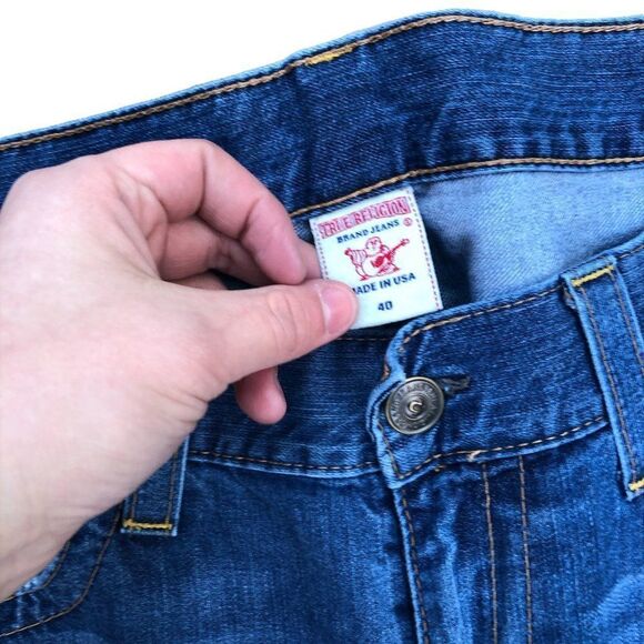 True Religion Jeans Size 40 BOBBY Blue - Picture 6 of 7